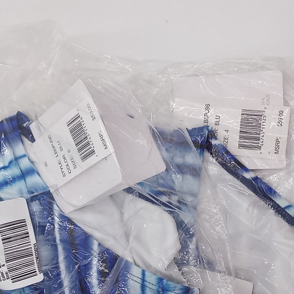 La Blanca Serene Side Shirred Hipster Bikini Bottom Blue - Picture 12 of 13